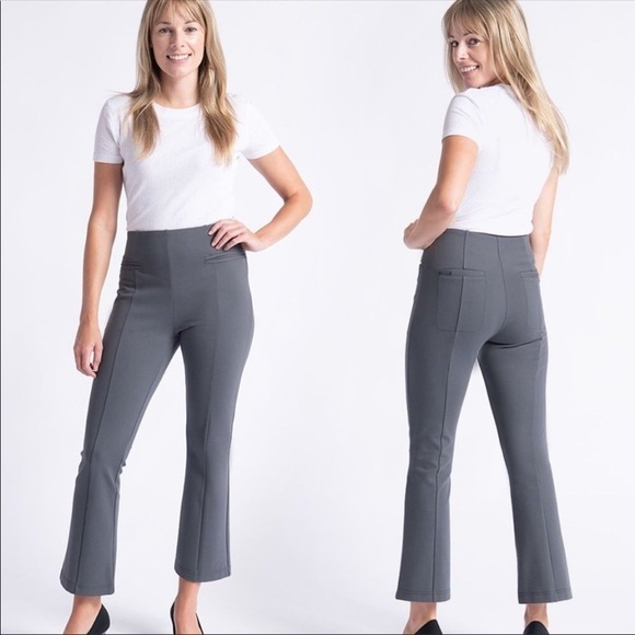Betabrand Boot Cut Streamline Yoga Dress Pants Gray - Picture 1 of 12